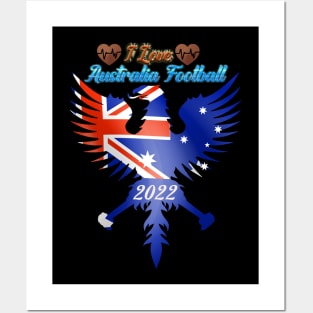 I Love Australia Football 2022 Posters and Art